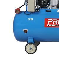 Compresseur d'air à piston lubrifié refroidi par air portable 3HP 10.6CFM 200L 8 bars à entraînement par courroie pour atelier et usage industriel