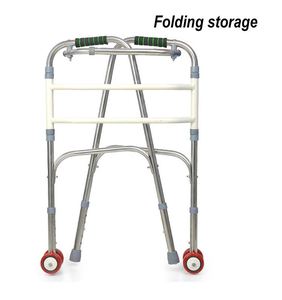 <span class=keywords><strong>Andador</strong></span> plegable de aluminio <span class=keywords><strong>para</strong></span> <span class=keywords><strong>adultos</strong></span>, <span class=keywords><strong>andador</strong></span> médico de dos huecos <span class=keywords><strong>para</strong></span> discapacitados con rueda - Product Image 2