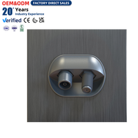 Prise murale combinée F-Type coaxiale et TV satellite 1 voie, finition gris brossé, pour usine OEM