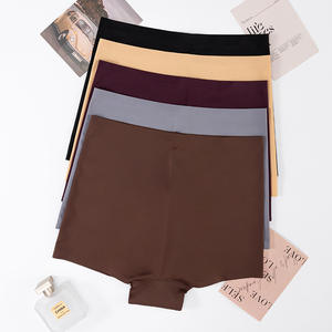 Culotte gainante taille mi-haute anti-transparence en soie glacée sans coutures pour femme, legging de sécurité amincissant le ventre et les hanches - Product Image 3