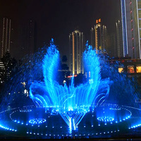 Fontaine musicale extérieure SS304 avec spectacle de lumière LED multicolore et laser contrôlé par programme pour projet gouvernemental urbain