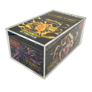 Boîte de présentation en acrylique pour booster Pokémon X10 Paldean Fates, transparente, anti-rouille, pré-assemblée, solution de rangement - Product Image 1