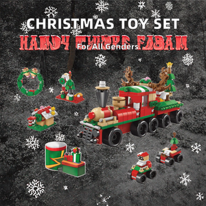 8967 juguete de construcción de dibujos animados de Navidad <span class=keywords><strong>Mini</strong></span> figuras de acción Santa Claus calcetín árbol niños juegos de bloques de construcción de plástico modelo - Product Image 2