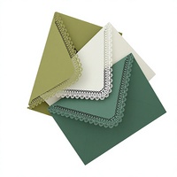 Enveloppes de luxe personnalisées à bordure dentelle en papier nacré pour invitations de mariage, emballage élégant pour cartes de vœux pour fêtes et affaires