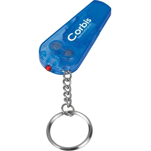 Llavero con silbato y luz LED roja personalizados con logotipo, luz LED roja individual y silbato combinados con anillo de metal para llaves - Product Image 4