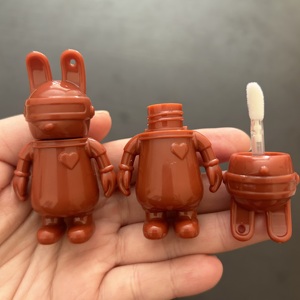 หลอดลิปกลอสขนาดเล็ก 2 มล. รูปทรง<span class=keywords><strong>กระต่าย</strong></span>หุ่นยนต์ ISMAN บรรจุภัณฑ์ลิปกลอสเปล่ารูปกระต่ายการ์ตูน พร้อมรูสำหรับพวงกุญแจ รับทำโลโก้ตามสั่ง - Product Image 1