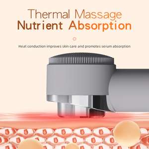 2-in-1 Face Cleansing Brush Electric Heating Silicon Facial Cleaning Customized Remove Pores Face <b>Cleaner</b> - Product Image 4