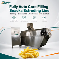 Ligne de production automatique de snacks soufflés au maïs 150-500 kg/h, extrudeuse à double vis haute capacité certifiée CE