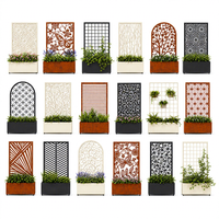 Panneaux découpés au laser en aluminium durable galvanisé et thermolaqué, écran métallique, séparateur floral, mur végétal, clôture de sécurité