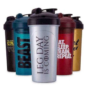 Custom Logo Protein <b>Shaker</b> <b>Bottle</b> BPA Free Plastic Gym Fitness Sports Water Cup with Mixing Whisk Ball for Promotion - Product Image 1
