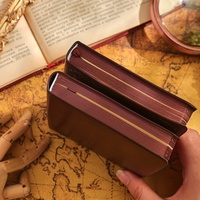 Maßgefertigter Leder/PU UV-Bedruckter Genähter Notizblock-Halter Taschen-Memoblock Brieftasche Organizer Büro- und Rechtsbedarf Farbenfroh Vintage