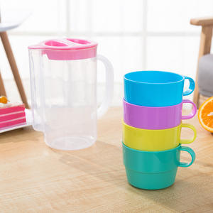 Jarra <span class=keywords><strong>de</strong></span> plástico con sello hermético <span class=keywords><strong>de</strong></span> 30 onzas con tapa y tazas para jugo casero, té helado, leche - Product Image 3