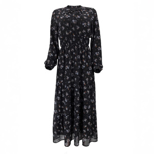 Vestido largo y elegante de moda envuelto con flores de gasa musulmanas de Oriente Medio para mujer - Product Image 5