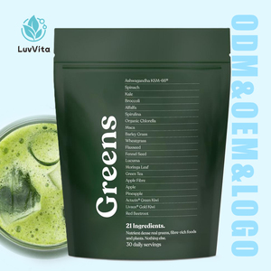 Polvo de Ashwagandha KSM-66 Personalizado Free Soul Greens con Mezcla de 21 Superalimentos para el Apoyo Intestinal e Inmunológico, Vegano, Sin Gluten, OEM/ODM - Product Image 1