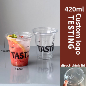 98mm Disposable PET <b>Cold</b> Drink <b>Cups</b> Wholesale Thickened Coffee <b>Cups</b> with Lids Custom Logo for Latte Milk Tea Commercial Use - Product Image 6