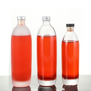 Vente en gros 350ml 500ml Super Flint Bouteille en verre de liqueur de vodka à brandy clair haut de gamme avec couvercle à vis ou <span class=keywords><strong>bouchon</strong></span> en liège - Product Image 1