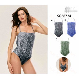 Costume da bagno intero HDJ taglie forti con controllo pancia, scollo quadrato, vita alta, stampa animalier da donna 42 44 46 48 - Product Image 1