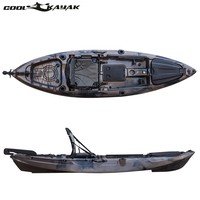 Kayak de Pêche Rotomoulé en LLDPE Rodster Angler à Vendre, Bateau à Rames Sit-on-Top pour la Pêche, le Surf et la Croisière
