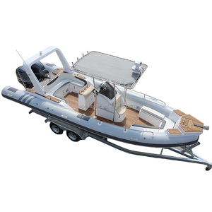 Haohai yate de lujo 19ft barco fuera de borda de fibra de vidrio 4,2 M-7,6 m consola central barco de pesca con casco de fibra de carbono de China - Product Image 3