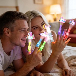 TSINYE Faveurs d'anniversaire <span class=keywords><strong>Licorne</strong></span> : Lumières LED pour Doigts, 8 Modèles, Lots en Gros pour Sacs Cadeaux, Décorations Gamer - Product Image 4