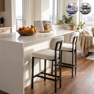 [Stock US] <span class=keywords><strong>Lot</strong></span> <span class=keywords><strong>de</strong></span> <span class=keywords><strong>2</strong></span> tabourets <span class=keywords><strong>de</strong></span> bar modernes en tissu, tabourets ergonomiques à hauteur <span class=keywords><strong>de</strong></span> comptoir avec pieds en métal pour î<span class=keywords><strong>lot</strong></span> <span class=keywords><strong>de</strong></span> cuisine et bar d'hôtel - Product Image 1