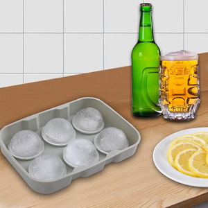 Molde de Silicona Ecológico para Hacer Bolas de Hielo de 6 Cavidades, Embudo de Grado Alimenticio, Fácil de Usar, Herramientas para Helados, Whisky, PERFOSO, Multicolor - Product Image 4