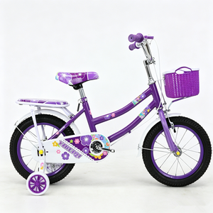Vélo pour filles, vente en gros, <span class=keywords><strong>12</strong></span>, 14, 16, 18 pouces, vélo princesse, cadre en acier au carbone, double frein V, vitesse unique, roues d'apprentissage - Product Image 3