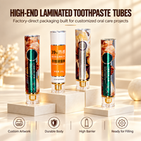 Tube de dentifrice en aluminium plastique brillant ABL, imprimé UV, logo personnalisé, bouchon à vis 12,7-35 mm, emballage pour soins bucco-dentaires