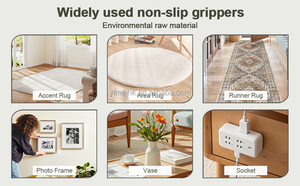 8 Pcs Double Sided <b>Rug</b> Stickers for Wood Floor, Non Slip <b>Rug</b> Pads for Area <b>Rugs</b>, Reusable, Keeps Corners Flat, <b>Washable</b>, Black - Product Image 5