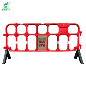 Barrière de sécurité routière Shunlu A034 2100 mm jaune/rouge en HDPE/PVC, protection IP65, pour parking - Product Image 1