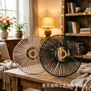 Lámpara Colgante Ecológica Sheng Hua Hecha a Mano con Pantalla de Paja 710 para Decoración de Sala de Estar o Cafetería - Product Image 4