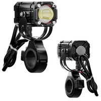 Projecteurs LED pour moto, yeux de démon, alliage d'aluminium, étanche IP68, 3500LM, super lumineux, DC 12V-85V, phares de voiture électrique