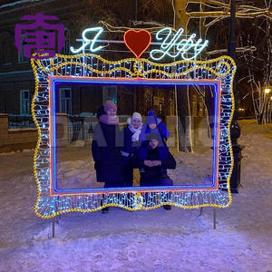 Marco de fotos LED 2D para exteriores, luces decorativas de Navidad para parques y diseños de paisajes. - Product Image 4