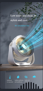 2025 Table Fan With Ambient Night <b>Light</b> Desk Fan USB Transparent Body Desktop Fan <b>Wall</b>-mounted - Product Image 3