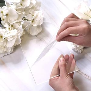 <strong>Clear</strong> Acrylic Wedding Arch <strong>Table</strong> Sign With Holders Organizer For Weddings - Product Image 3