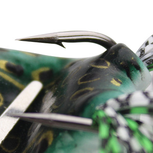 GS4207 Low Sales Fishing Frog Leurre Snakehead <span class=keywords><strong>Bass</strong></span> Bait Frog <span class=keywords><strong>Double</strong></span> Hook Lifelike <span class=keywords><strong>Double</strong></span> Propellers Frogs Soft Bait Fishing Lures - Product Image 6