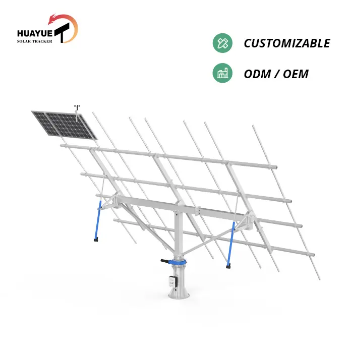 12kw HYS-24PV-144-M-2LSD Top Qualité Double Axe Solaire Tracker Structure Sun Tracking Avec Juste Solar Tracker Prix