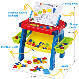 Juguete 3 en 1 para Niños 2025, Pizarra de Dibujo Educativa con Almacenamiento, Números, Letras, Escritorio de Estudio, Mesa de Actividades de Aprendizaje - Product Image 2