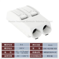 2060-451/452/453 2061-601/602/603 WAGOS Bloque de terminales SMD para PCB de 1/2/3 polos, Conector de alimentación de botón pulsador, Contacto de cobre 160V 9A PC