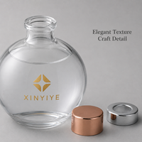 Vase diffuseur sphérique en verre de 250 ml en gros pour la maison et l'hôtel, bouteille en verre d'aromathérapie, logo et couleur personnalisables disponibles
