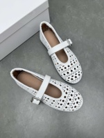Chaussures plates Mary Jane en cuir véritable respirant, avec sangle à boucle réglable, semelle souple antidérapante, chaussures décontractées pour femmes pour les trajets quotidiens