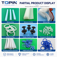 TOPIN CRM-A008 Bande d'étanchéité en caoutchouc silicone écologique sur mesure, profil d'extrusion EPDM NBR, bande d'étanchéité en caoutchouc flexible sur mesure