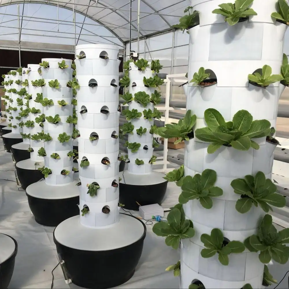 2020 Nieuwe Aeroponic Cultuur En Hydrocultuur Toren In Tuin of Indoor Aeroponic Machine 6*7 Lagen Voor Bladgroenten En groenten