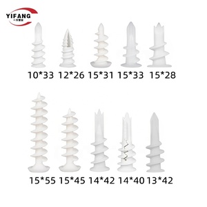 Tapón de pared seco autoperforante de 13x42mm Anclaje de plástico de nailon fácil de conducir para placas de yeso - Product Image 2