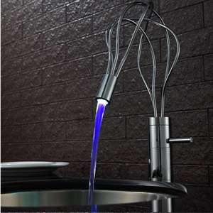 <span class=keywords><strong>Grifos</strong></span> de lavabo con forma de pájaro alto, montado en cubierta de bronce negro, cascada, para Baño - Product Image 5