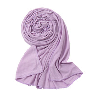 Voile carré en jersey de coton mercerisé respirant, foulard uni de haute qualité pour femmes, châles islamiques, bandeau musulman, vente en gros