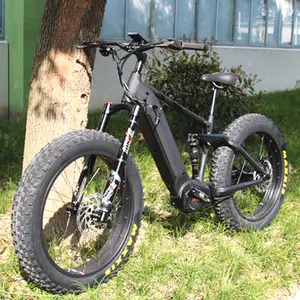 Bafang-bicicleta eléctrica de 48v, motor medio, 1500w, neumático ancho, bicicleta de montaña