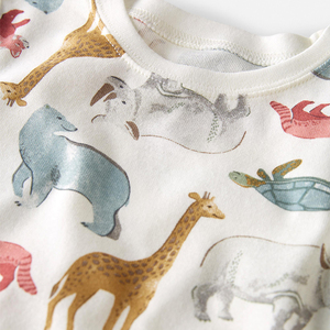 <span class=keywords><strong>Pyjamas</strong></span> pour enfants à manches courtes <span class=keywords><strong>Pyjamas</strong></span> durables en coton biologique Vêtements de nuit écologiques pour enfants Ensemble d'été pour enfants - Product Image 3