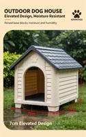 Nichoir extérieur pour chien : résistant à la pluie et au soleil, coupe-vent pour l'hiver. pour chiens de taille moyenne à grande. Villa spacieuse, toutes saisons, style villa