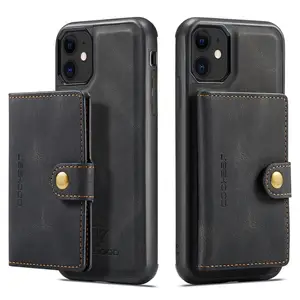 For iPhone 11 Pro X XR XS Max 7 8 Plus Back Cover Original Jeehood J01 Retro Magnetic Wallet Card Protective Phone Case Leather